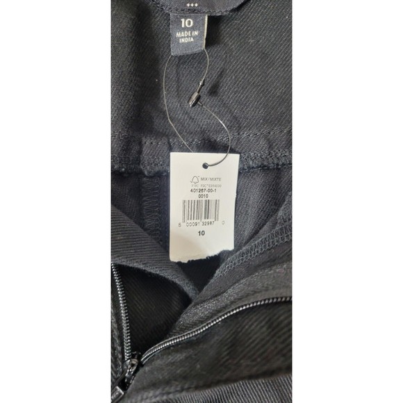 Banana Republic Women's Twill Utility Mini Skirt Black Cotton Size 10 Pocket NWT - Picture 7 of 14